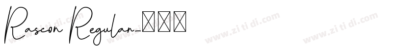 Rascon Regular字体转换